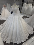 Off-Shoulder Crystal Corset Ball Gown